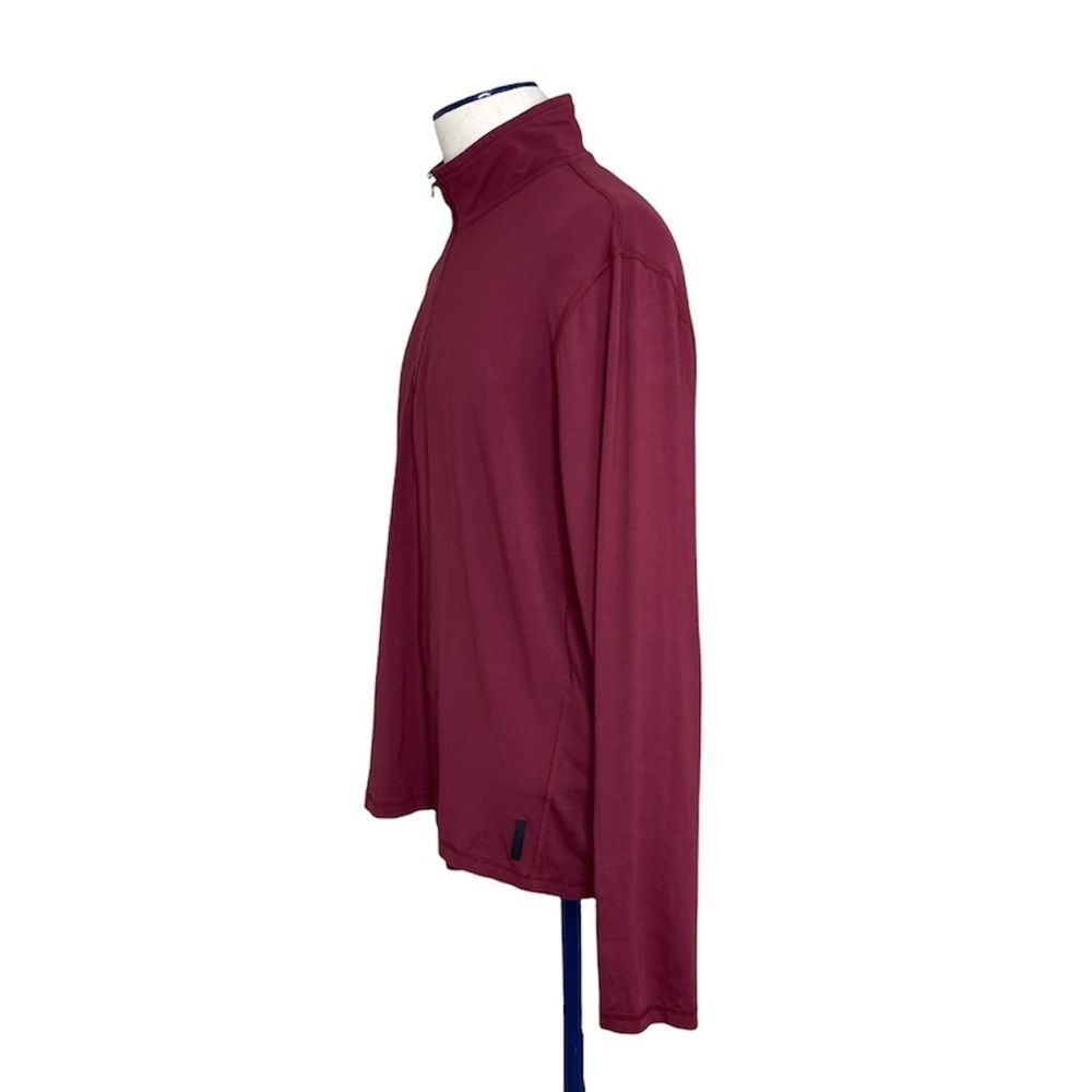 Michael Kors Mens Sweater 2XL Mock Neck Red Half Zip - Picture 3 of 14